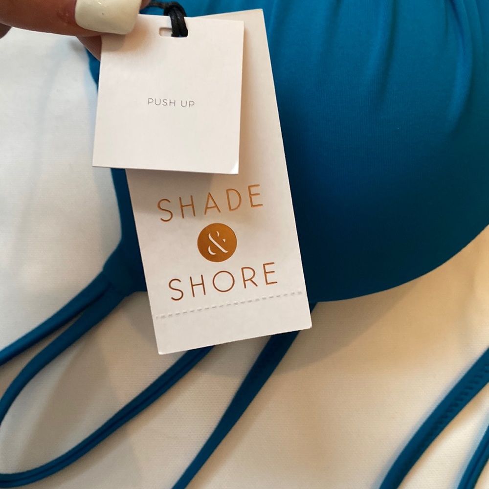 women’s push up swimsuit top teal bikini top brand new with tags